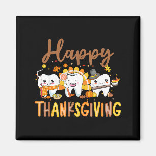 Roliga Tänder Thanksgiving Tandläkare Turkiet Tand Magnet
