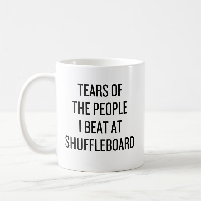 Roliga Tårar från Människor Jag Besegrade i Shuffl Kaffemugg (Vänster)