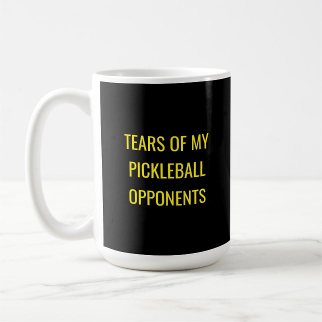 Roliga Tårar från mina Pickleball-motståndare Typo Kaffemugg (Vänster)
