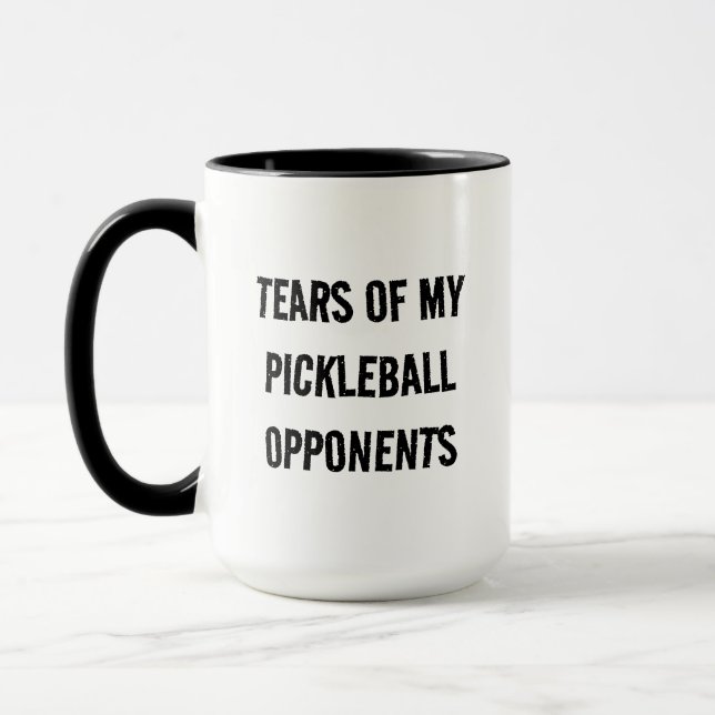 Roliga Tårar från mina Pickleball-motståndare Typo Mugg (Vänster)