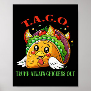 Roliga Tariffer Meme Sarcastic Taco Trump Alltid C Poster