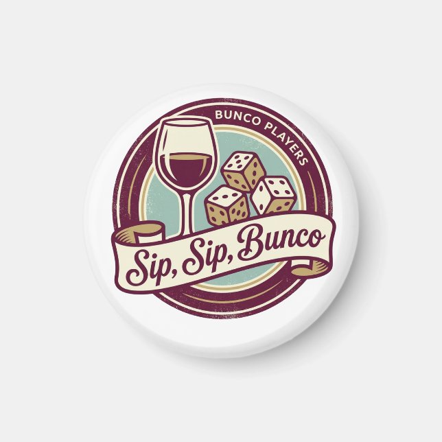 Roliga Tärningar Bunco Vinslott  Magnet (Framsidan)