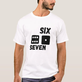 Roliga tärningar “Sex Sju” Minimalistisk grafisk d T Shirt
