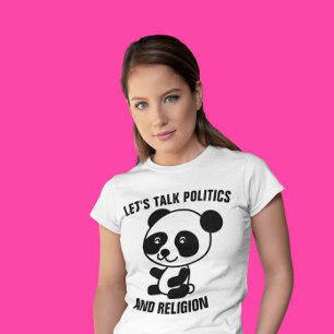 roliga tees LÅT OSS PRATA POLITIK & RELIGION T-Shi T Shirt