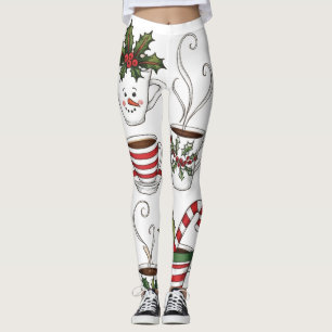 Roliga tekoppar jul leggings