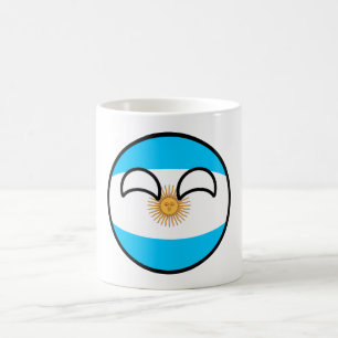 Roliga tendera Geeky Argentina Countryball Kaffemugg