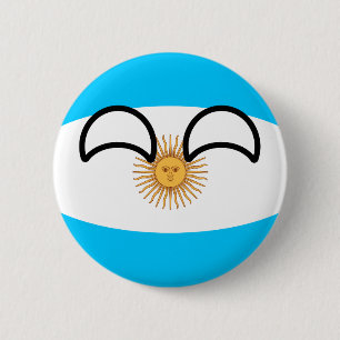 Roliga tendera Geeky Argentina Countryball Knapp