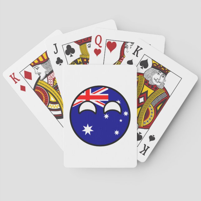 Roliga tendera Geeky Australien Countryball Spel Kort (Baksidan)
