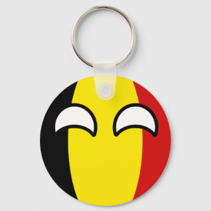 Roliga tendera Geeky Belgien Countryball Nyckelring