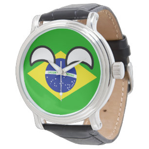 Roliga tendera Geeky Brasilien Countryball Armbandsur