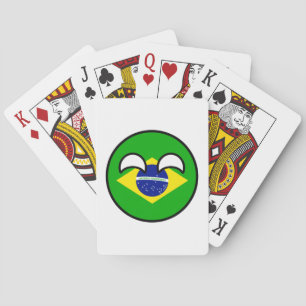 Roliga tendera Geeky Brasilien Countryball Casinokort