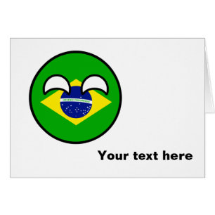 Roliga tendera Geeky Brasilien Countryball Hälsningskort
