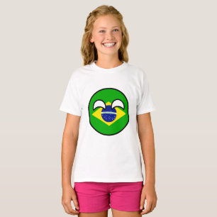 Roliga tendera Geeky Brasilien Countryball T-shirt