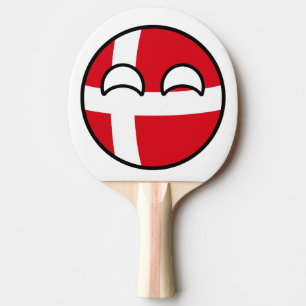 Roliga tendera Geeky Danmark Countryball Pingisracket