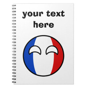 Roliga tendera Geeky frankriken Countryball Anteckningsbok
