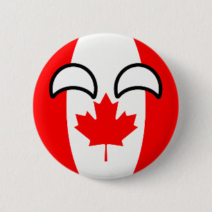 Roliga tendera Geeky Kanada Countryball Knapp