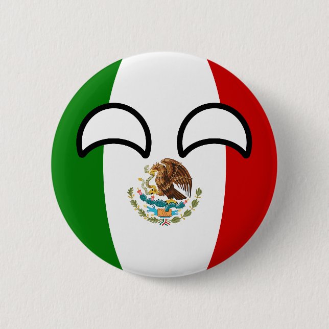 Roliga tendera Geeky Mexico Countryball Knapp (Framsida)