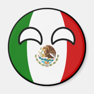 Roliga tendera Geeky Mexico Countryball Magnet