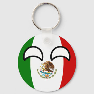 Roliga tendera Geeky Mexico Countryball Nyckelring