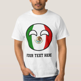 Roliga tendera Geeky Mexico Countryball Tee Shirt