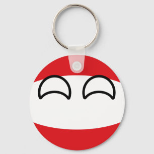 Roliga tendera Geeky Österrike Countryball Nyckelring