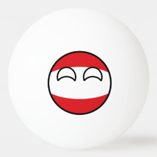 Roliga tendera Geeky Österrike Countryball Pingisboll