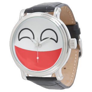Roliga tendera Geeky Polen Countryball Armbandsur