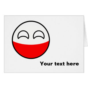 Roliga tendera Geeky Polen Countryball Hälsningskort