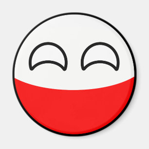 Roliga tendera Geeky Polen Countryball Magnet