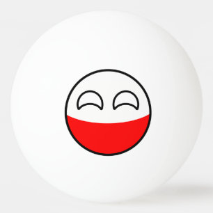 Roliga tendera Geeky Polen Countryball Pingisboll