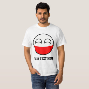 Roliga tendera Geeky Polen Countryball T-shirt