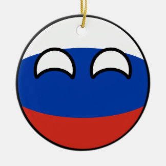 Roliga tendera Geeky Ryssland Countryball Julgransprydnad Keramik