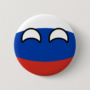 Roliga tendera Geeky Ryssland Countryball Knapp