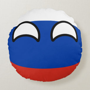 Roliga tendera Geeky Ryssland Countryball Rund Kudde