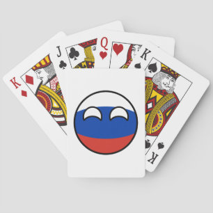 Roliga tendera Geeky Ryssland Countryball Spel Kort