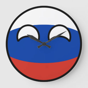 Roliga tendera Geeky Ryssland Countryball Stor Klocka