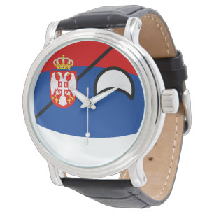 Roliga tendera Geeky Serbia Countryball Armbandsur
