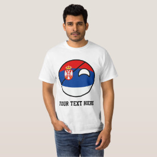 Roliga tendera Geeky Serbia Countryball Tee