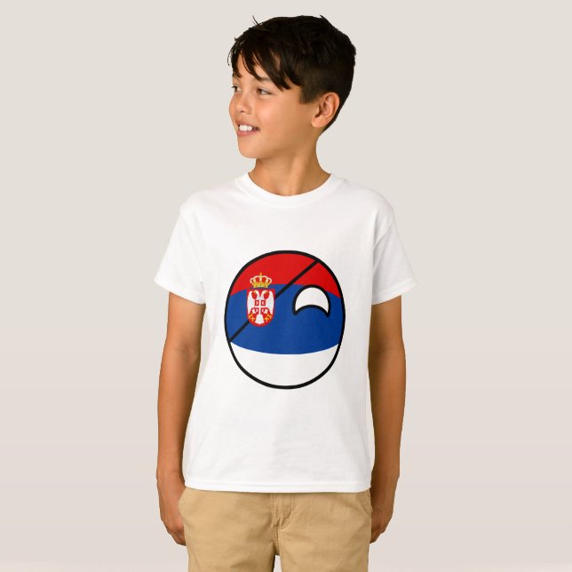 Roliga tendera Geeky Serbia Countryball Tröja (Hel framsida)