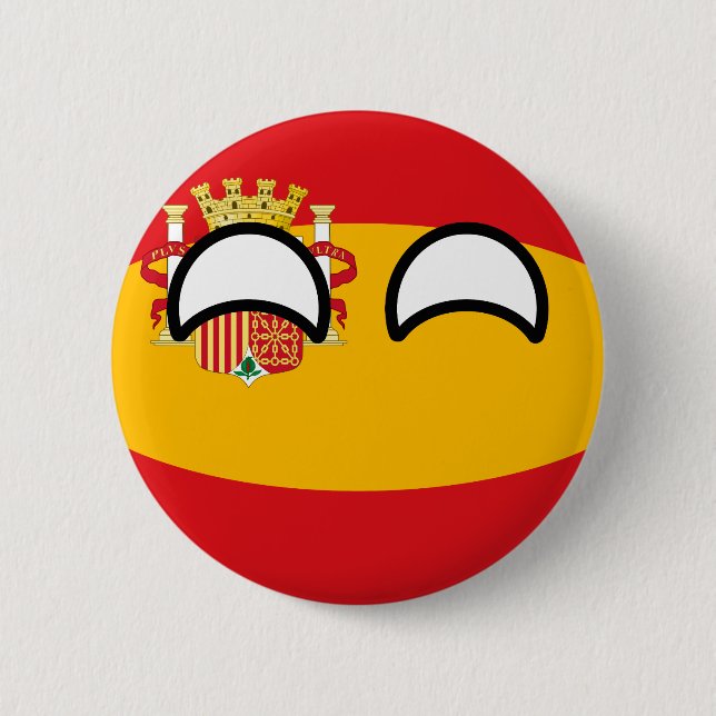 Roliga tendera Geeky Spanien Countryball Knapp (Framsida)