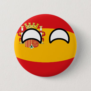 Roliga tendera Geeky Spanien Countryball Knapp