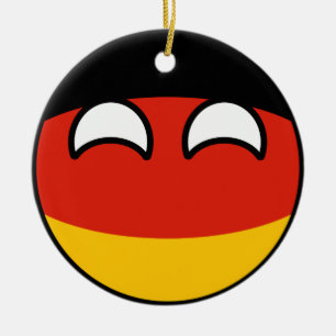 Roliga tendera Geeky tysklanda Countryball Julgransprydnad Keramik