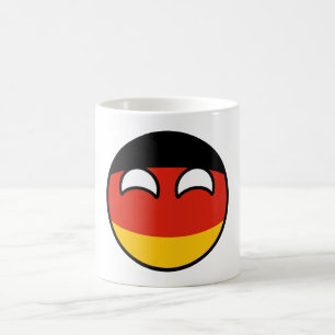 Roliga tendera Geeky tysklanda Countryball Kaffemugg