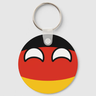 Roliga tendera Geeky tysklanda Countryball Nyckelring