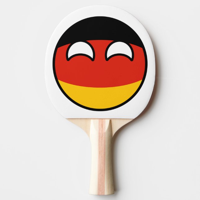 Roliga tendera Geeky tysklanda Countryball Pingisracket (Framsidan)