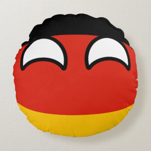 Roliga tendera Geeky tysklanda Countryball Rund Kudde