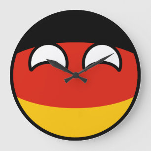 Roliga tendera Geeky tysklanda Countryball Stor Klocka