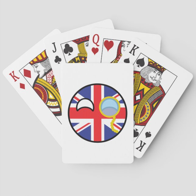 Roliga tendera Geeky United Kingdom Countryball Casinokort (Baksidan)