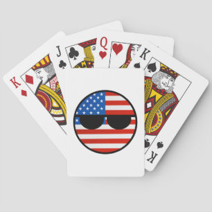 Roliga tendera Geeky USA Countryball Kortlek