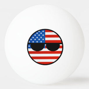Roliga tendera Geeky USA Countryball Pingisboll